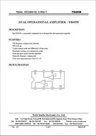 Maybe you would like to learn more about one of these? 4558 Datasheet Dual Operational Amplifier Yd4558