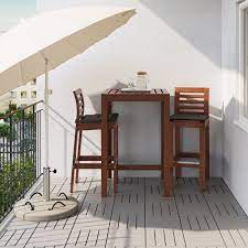 Outdoor balcony railing hanging folding table, computer table home bar counter, creative lifting folding desk, coffee patio garden dining room furniture table, 1.5cm imitation wooden. Applaro Bar Table Outdoor Brown Stained Ikea