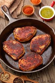 Spicy Pork Chops With Chimichurri Sauce A Well Seasoned Kitchen Recipe Ground Pork Recipes Chimichurri Sauce Spicy Pork