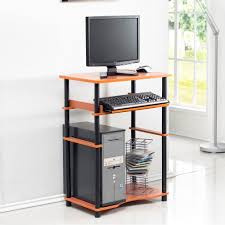 Furinno 24 In Rectangular Black Gray Computer Desk With Keyboard Tray 10016bk Gy The Home Depot In 2020 Computer Desks For Home Compact Computer Desk Small Computer Desk