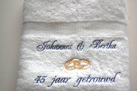 45 Jaar Getrouwd Cadeau 45 Jaar Huwelijkscadeau Borduur Kado