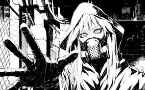 صور أبيض واسود Archives آرابيا Anime Wallpaper Gas Mask Drawing Anime Art Beautiful