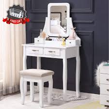 This simplistic beauty includes both a storage drawer and a tabletop makeup organizer. Unihome Makeup Vanity Table Makeup Table With Mirror White Makeup Desk Vanity With Drawers Dressing Table Black Vanity Table Black Dressing Tables Vanity Table