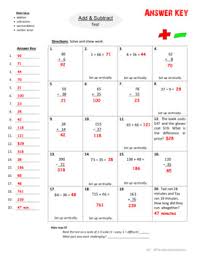 Language arts, math, science, social studies, art and more! Math Investigations For Grade 3 Addition Subtraction Worksheets