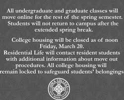 Based on the analysis of the changes, you can estimate the future year data that you consider. Iona College Classes Move Online The Ionian