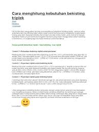 Plat lantai beton baru ataupun lama berisiko mengalami keropos. Cara Menghitung Kebutuhan Bekisting Triplek