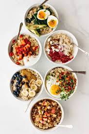 In a medium bowl, whisk together flour, baking powder, baking soda, salt and cinnamon. Easy Oatmeal Recipe Healthy Toppings Downshiftology