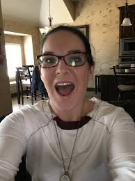 Girl promoting makeup products