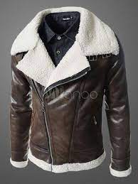 Men S Leather Jacket With Notch Collar Mensfashionrugged Leather Jacket Men Faux Leather Coat Leather Jacket