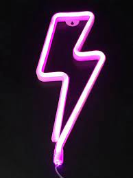 Neon Lightning Shaped Wall Lamp Romwe Wall Lamp Led Lights Neon