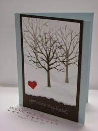 Winter Storm Warning Stampin Studio Tree Cards Sheltering Tree Stamp Set Tree Stamp