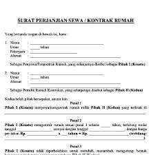 Pengecualian duti setem diberikan terhad kepada rm1 juta pertama nilai rumah kediaman tersebut. Contoh Surat Perjanjian Sewa Kontrak Rumah Disertai File Pdf Dan Doc