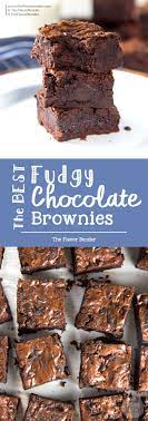 The Best Fudgy Chocolate Brownies Fudgy Brownies Made With Cocoa Powder With Chunks Of Real Chocolate With Detailed T Fudgy Chocolate Desserts Brownies Easy
