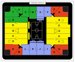 coleman coliseum seating chart related keywords