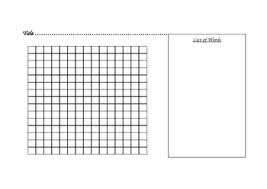 The best part about sunday crossword? Blank Crossword Puzzle Worksheets Teaching Resources Tpt