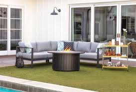 It's hard to use our patios or backyards when the weather makes it so unbearably cold for us to actually enjoy our time there. Wood Grain Outdoor Round Firepit Living Spaces