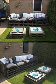 pallet patio set salon de jardin palettes palette jardin meuble jardin