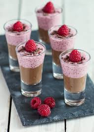 Raspberry Chocolate Chia Seed Puddings