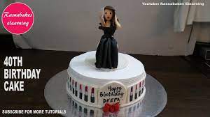 When it comes time to celebrate someone's 40th birthday, they have a lot of memories and accomplishments to be proud of. 40th Makeup Lipstick Selfie Theme Birthday Cake For Women Ladies Female Design Ideas Decorating Youtube