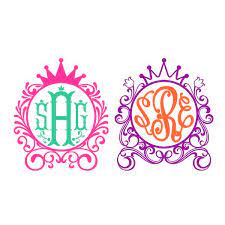 Download Princess Monogram Cuttable Frame