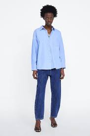 Zara Oversized Denim Shirt Oversized Denim Shirt Denim Pinafore Dress Zara Outfit