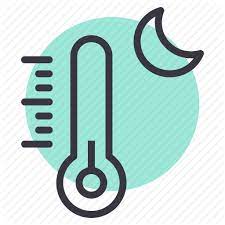 Cold Moon Night Reading Temperature Thermometer Icon Download On Iconfinder Thermometer Icon Temperatures