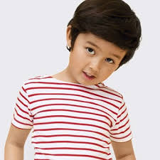 TEE-SHIRT ENFANT COL ROND RAYÉ MILES
