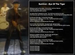 Survivor Eye Of The Tiger Lyrics Cliip Net Survivor Lyrics Music Lyrics