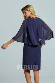 La matière de la robe est en coton extensible. Tasse Brillant Soustraction Robe Ceremonie Femme Bleu Marine Masculin Electrifier Lilas