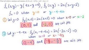 Evaluate f(x) at all the critical values and also at the two values a and b. Maxima And Minima