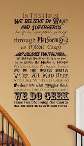 In This House We Do Geek V5 Customizable Wall Decal Fantasy Star Wars Harry Potter Hobbit Geekery Hogwarts G Deco Sous Sol Stickers Muraux Idees Pour La Maison