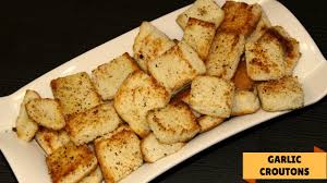 Making your own croutons is super simple with this recipe for homemade garlic croutons. How To Make Garlic Croutons In Pan Homemade Croutons Recipe Garlic Croutons From Leftover Bread Youtube