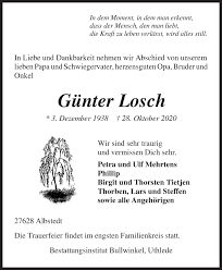 Losch to book an appointment. Traueranzeigen Von Gunter Losch Trauer Gedenken