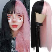 We did not find results for: Amazon Com Kaneles Half Pink And Black Wig Long Straight Hair With Bangs Cosplay Natural Wig Cosplay Party Show Beauty