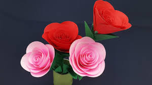 These red rosses are the best take for the valentines' day. Colors Paper Paper Rose Tutorial Very Easy And Simple Way To Make Paper Flower