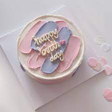 Consider blending several pastel colors if one is too stark for you. Stella On Twitter Simple Birthday Cake Cute Birthday Cakes Cake Designs Birthday