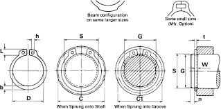 External Retaining Rings External Snap Rings Arcon Ring