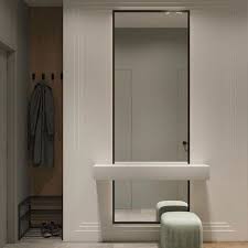 ديكور مرايا مع رف ديكورات رفوف للجدران ديكور تسريحه بارتش قواطع خشبيه لتواصل 0535711713 home stairs design living room wall units cupboard design