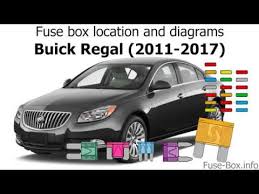 Fuse Box Location And Diagrams Buick Regal 2011 2017 Youtube