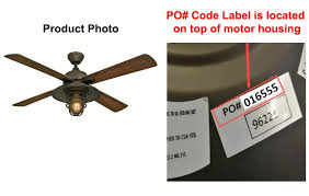 The light can be above the fan or below the fan. Product Notification
