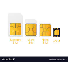 Mobile cellular phone sim card chip isolated Vector Image