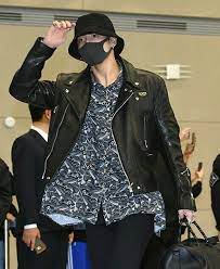 181024 Bts Arrived At Incheon Airport Jk Fashion Korean Fashion Leather Jacket