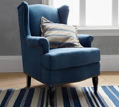 Delancey Petite Upholstered Wingback Armchair Pottery Barn Chair Furniture For Small Spaces Upholstered Arm Chair