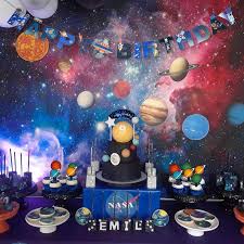 See more party ideas at catchmyparty.com #outerspace #outerspaceparty. Happy Birthday Space Party Decoration Solar System Planets Tableware Set Star Astronaut Space Theme Kids Birthday Party Supplies Party Diy Decorations Aliexpress