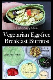 Vegetarian Breakfast Burritos Egg Free Recipe Breakfast Burritos Vegetarian Delicious Healthy Recipes