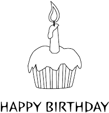 Gift these birthday coloring cards to little kids and children to fill colors in these blank sheets wishing them happy birthday. Happy Birthday Candle On Delicious Cupcake Coloring Pages Netart