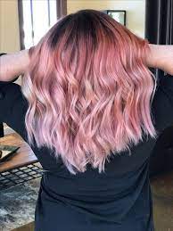 Rosehairday Rose Gold Ombre Vivid Hair Pink Medium Length Wavy Vivid Hair Color Gold Hair Colors Gold Ombre Hair