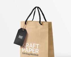 Kraft Paper Gift Bag Mockup With Tag Mockup Free Package Mockups In 2020 Paper Gift Bags Bag Mockup Paper Gifts
