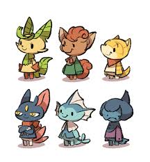 Fans Can Make The Wildest Of Pairings Come True In Fan Art And These Animal Crossing And Pokemon Crossover Pieces De Pokemon Pokemon Crossover Animal Crossing
