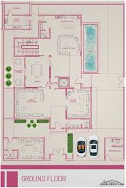 Illoura Villas مخطط الفيلا A حى الملقا شمال الرياض Pool House Plans Drawing House Plans Model House Plan